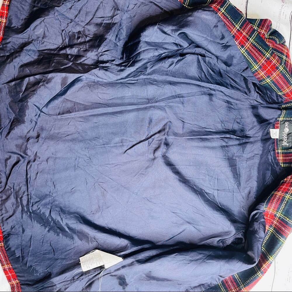Sag Harbor Petite plaid jacket velvet collar 4P - Picture 12 of 13